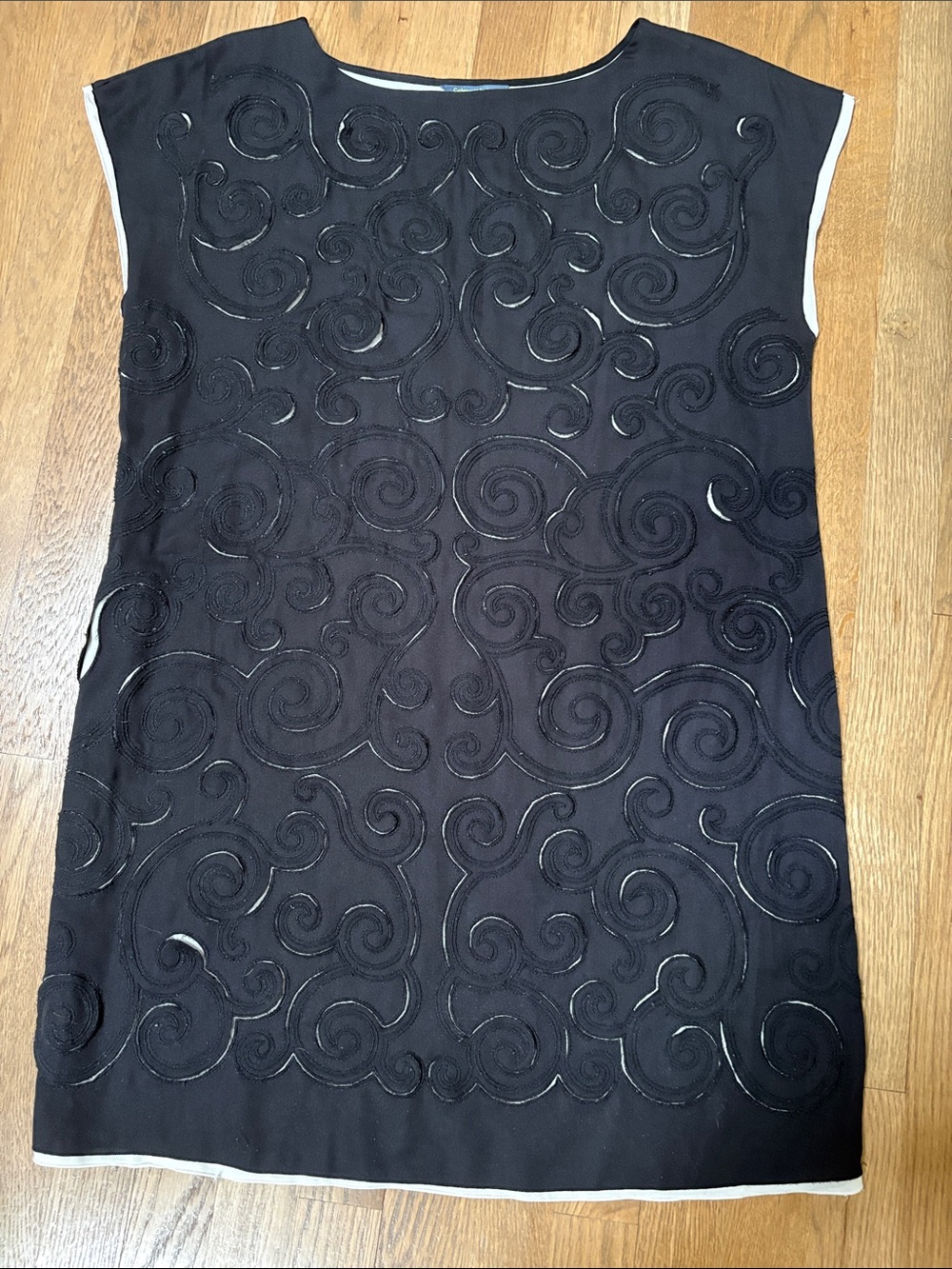 Catherine Malandrino Black Dress with White Trim